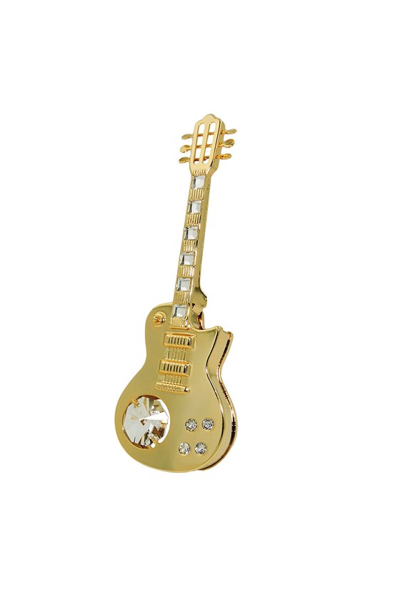 ELECTRIC GUITAR WITH CRYSTAL ELEMENTS