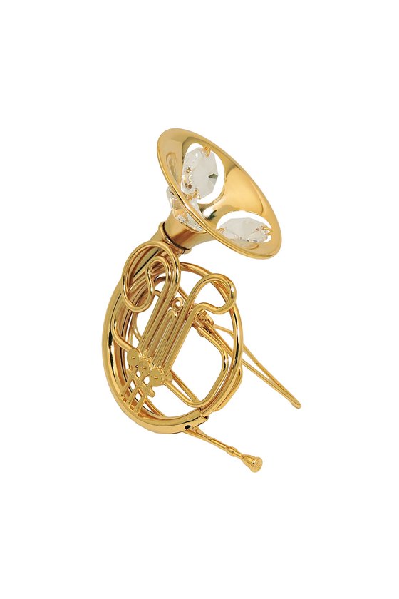 FRENCH HORN WITH CRYSTAL ELEMENTS