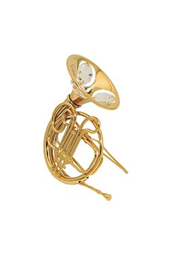 FRENCH HORN WITH CRYSTAL ELEMENTS