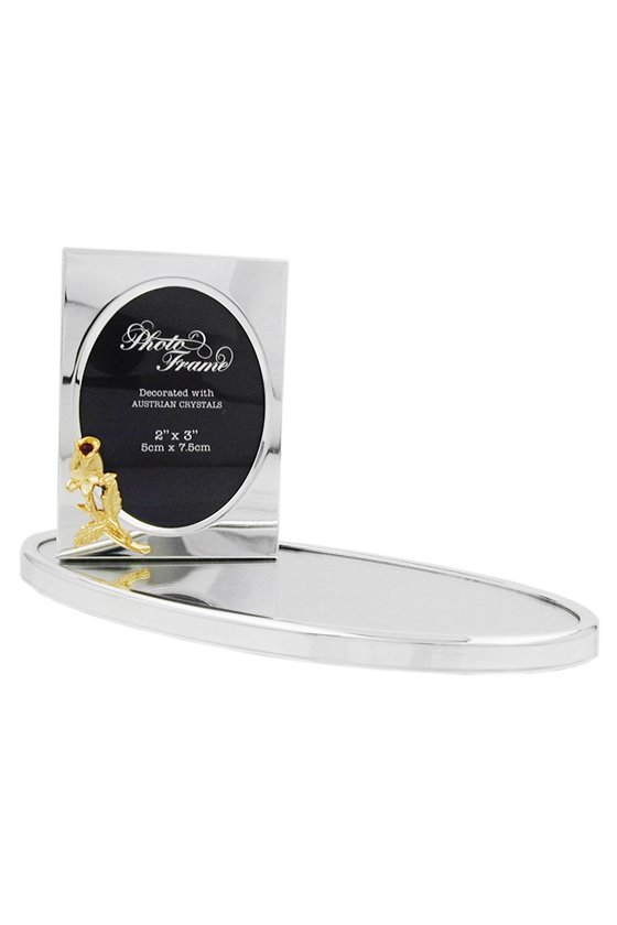 PHOTO FRAME ON MIRROR BASE