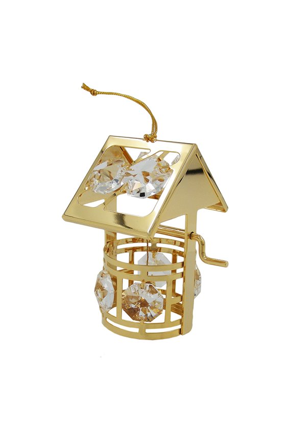 WISHING WELL WITH CRYSTAL ELEMENTS GOLD PLATED