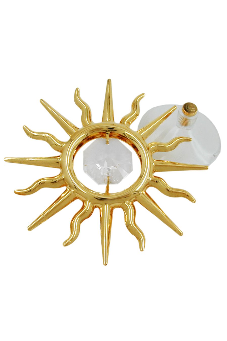 SUNCATCHER SUN WITH CRYSTAL ELEMENTS GOLD PLATED