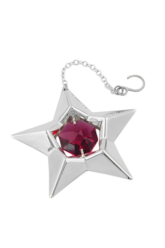 STAR WITH CRYSTAL ELEMENTS SILVER PLATED