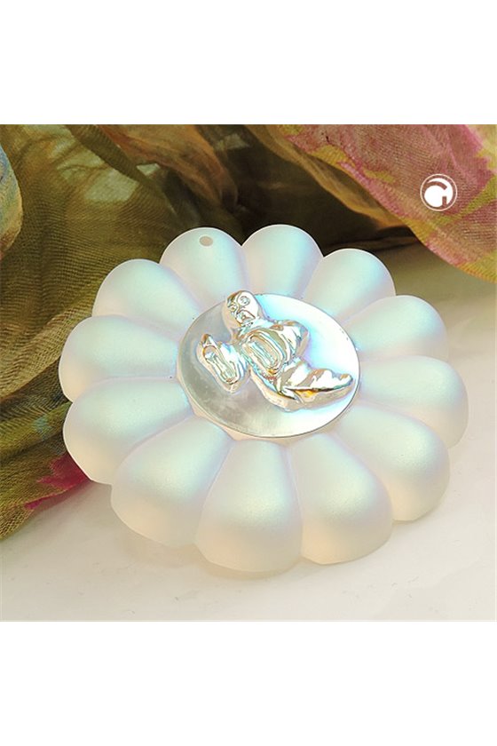 WINDOW DECORATION GHOST FROSTED GLASS WITH AURORA BOREALIS SHIMMERING EFFECT