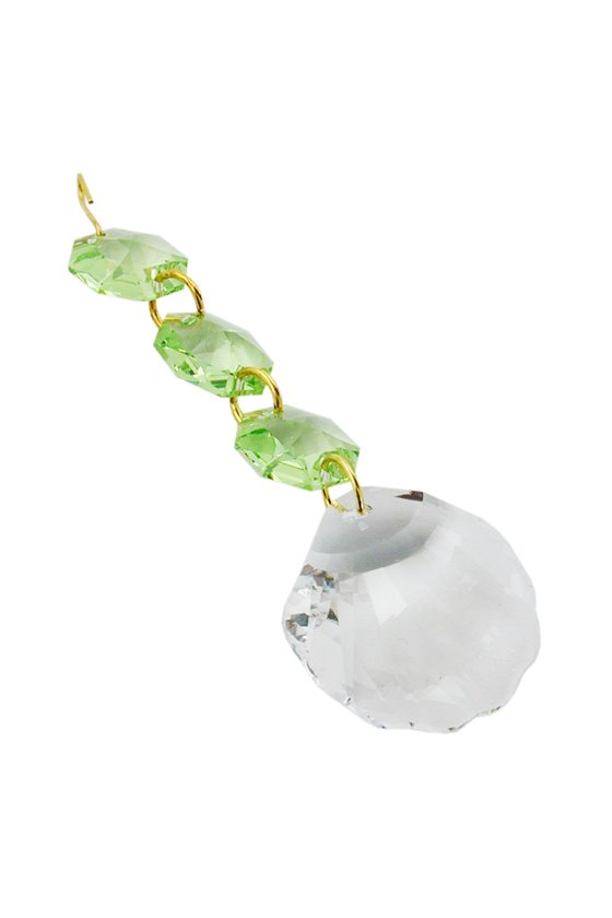 WINDOW ORNAMENT LIGHT GREEN TRANSPARENT SEASHELL