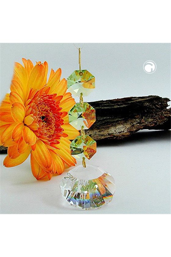 WINDOW ORNAMENT LIGHT GREEN TRANSPARENT SEASHELL
