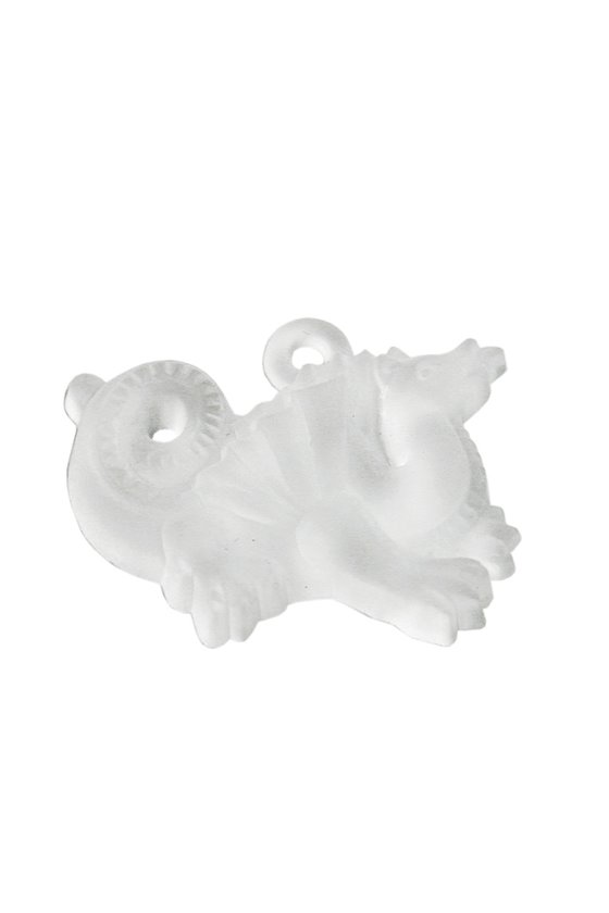 PENDANT GLASS DRAGON CHINESE TALE ANIMAL FROSTED DESIGN