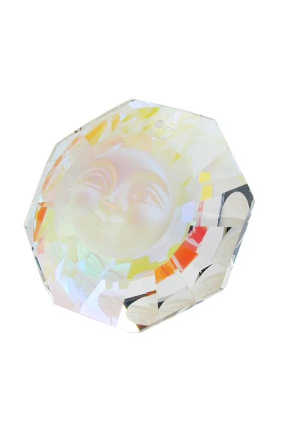 WINDOW DECORATION FACE FROSTED GLASS WITH AURORA BOREALIS SHIMMERING EFFECT