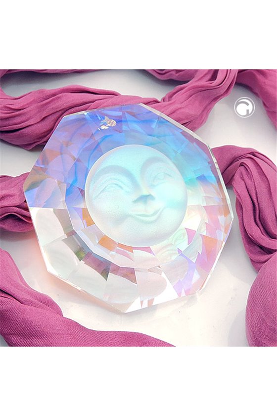 WINDOW DECORATION FACE FROSTED GLASS WITH AURORA BOREALIS SHIMMERING EFFECT