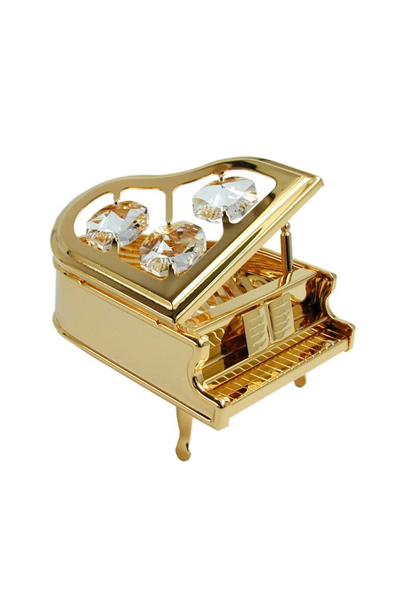 GRAND PIANO WITH CRYSTAL ELEMENTS 24K GOLD-PLATED
