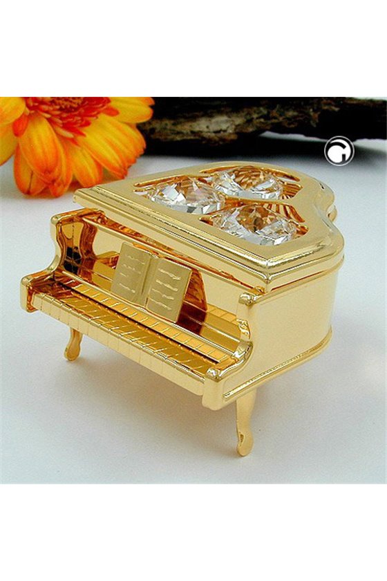 GRAND PIANO WITH CRYSTAL ELEMENTS 24K GOLD-PLATED