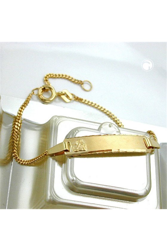 ID BRACELET DIAMOND CUT 9K GOLD