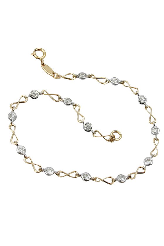 BRACELET FANTASY CHAIN 9K GOLD