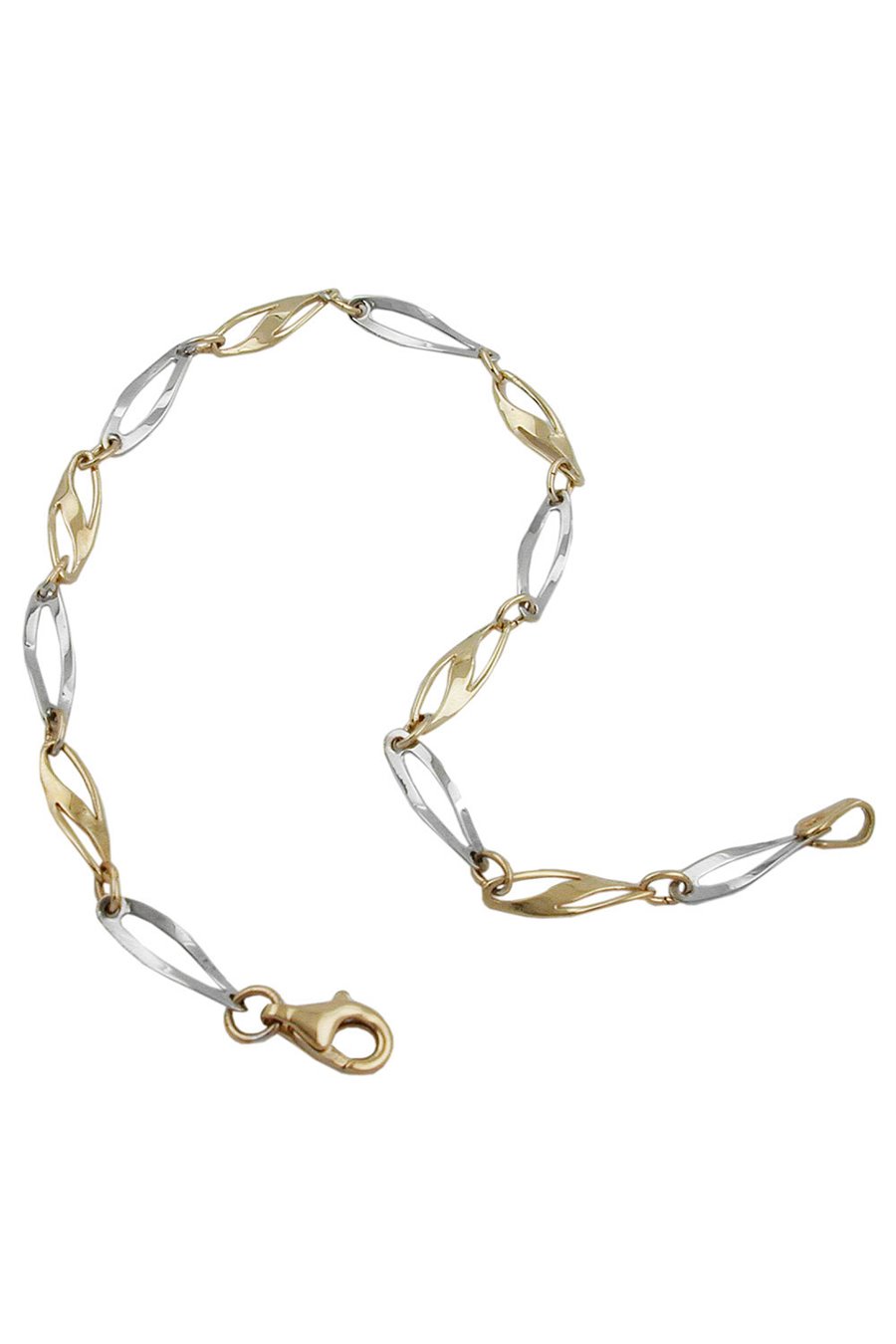 BRACELET FANTASY CHAIN TWO-TONE 9K GOLD