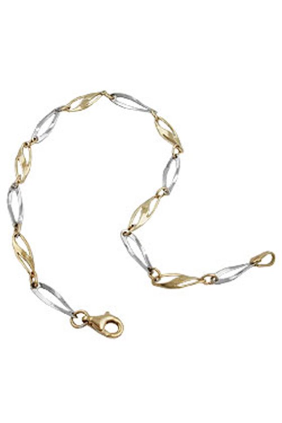 BRACELET FANTASY CHAIN TWO-TONE 9K GOLD