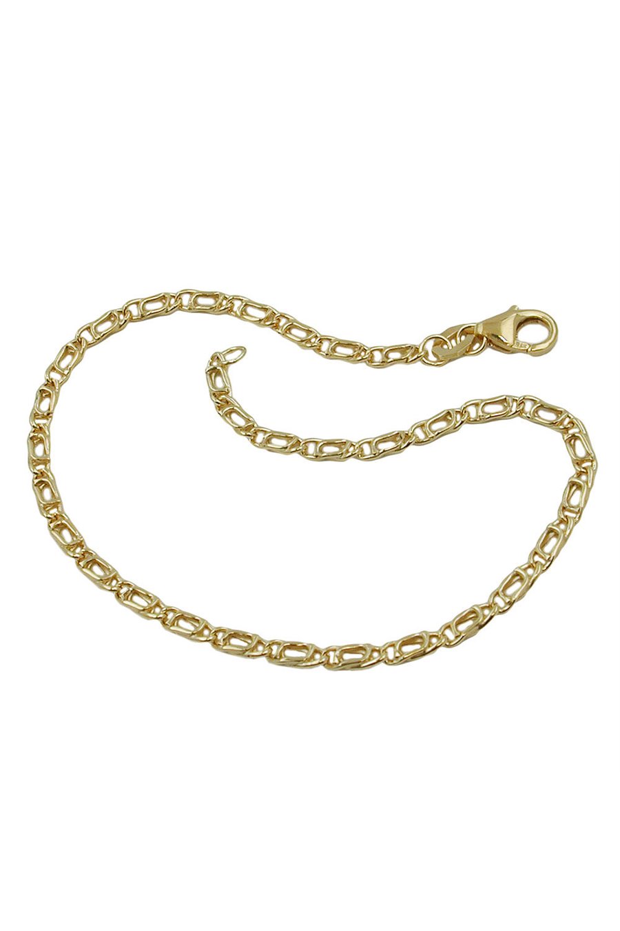 BRACELET TIGER EYE 19CM 9K GOLD