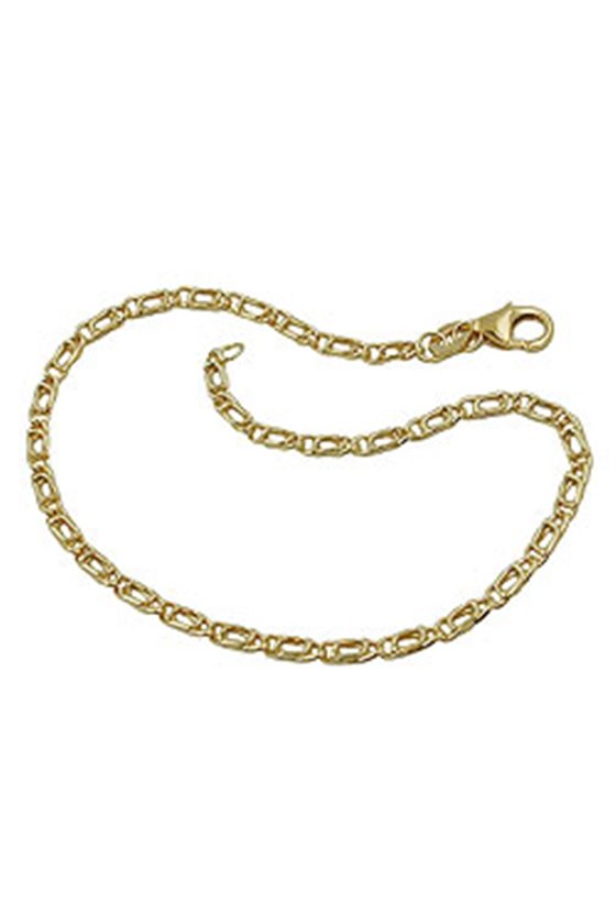 BRACELET TIGER EYE 19CM 9K GOLD