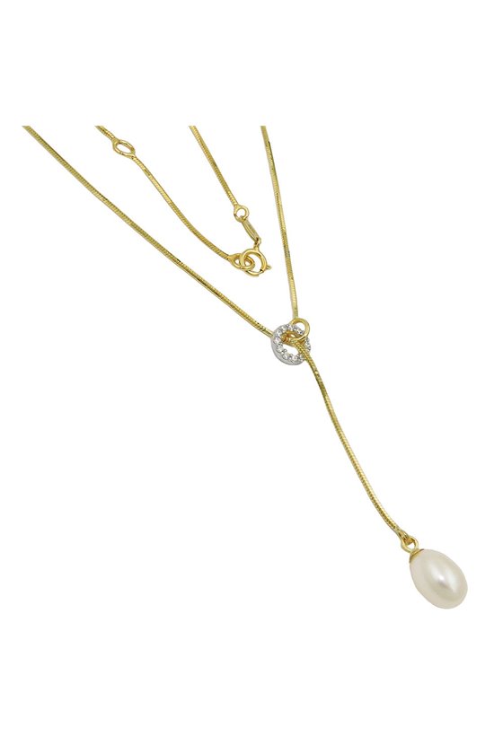 NECKLACE 45CM ZIRCONIAS 9K GOLD