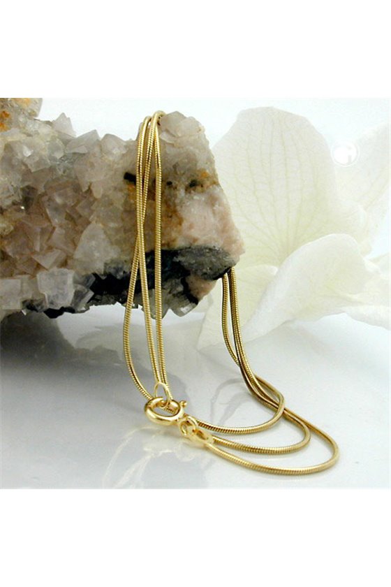 SNAKE CHAIN ROUND 1MM 9K GOLD