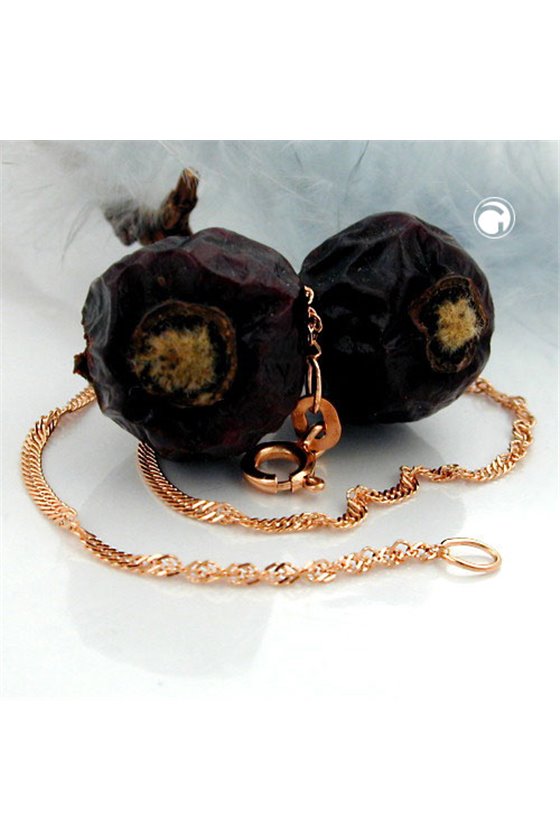 BRACELET SINGAPORE 19CM 14K REDGOLD 19CM