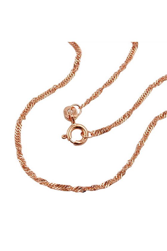 BRACELET SINGAPORE 19CM 14K REDGOLD 19CM