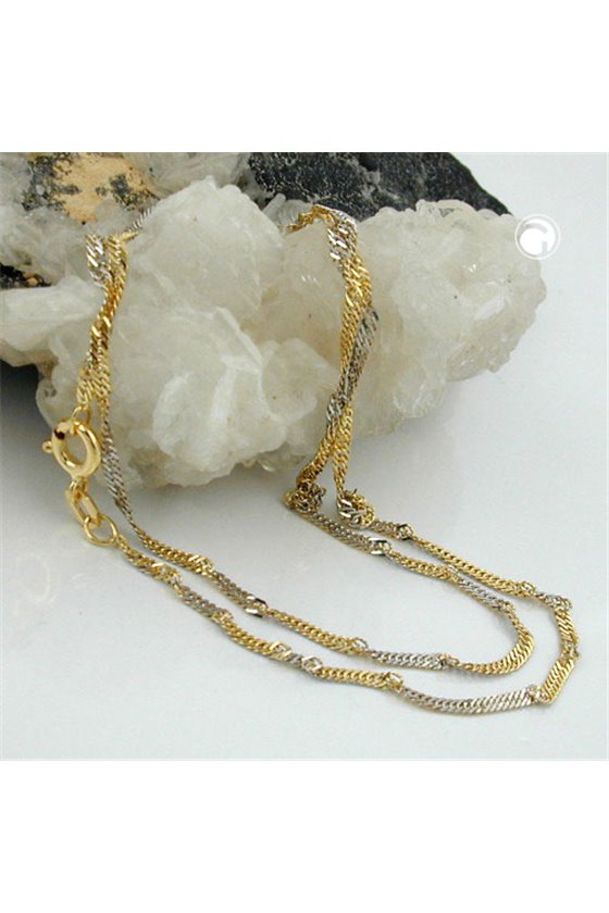 NECKLACE SINGAPORE CHAIN 45CM 9K GOLD