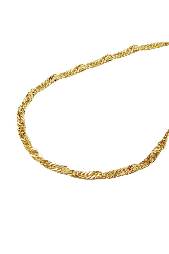 NECKLACE SINGAPORE CHAIN 45CM 14K GOLD