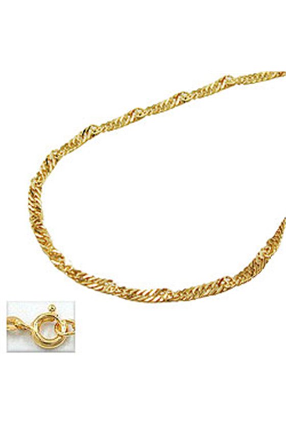 NECKLACE SINGAPORE CHAIN 45CM 14K GOLD