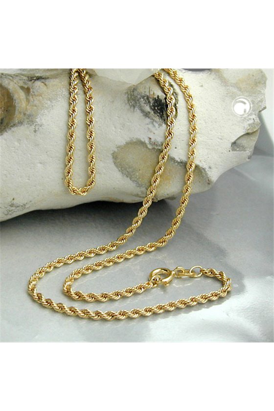 NECKLACE ROPE CHAIN 45CM 9K GOLD