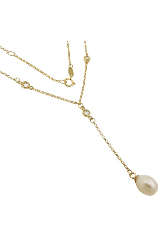 NECKLACE CHAIN 45CM PEARL 9K GOLD