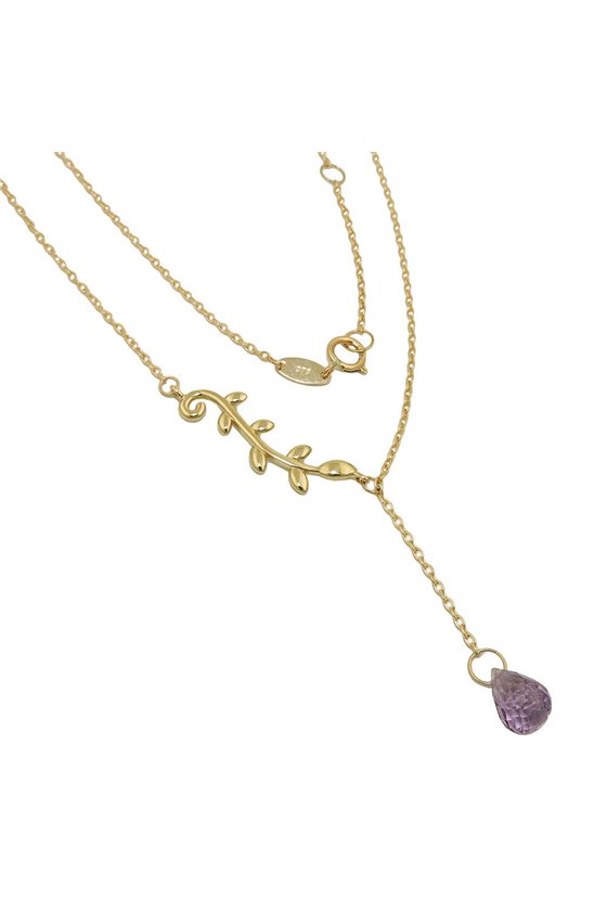 NECKLACE 45CM AMETHYST 9K GOLD