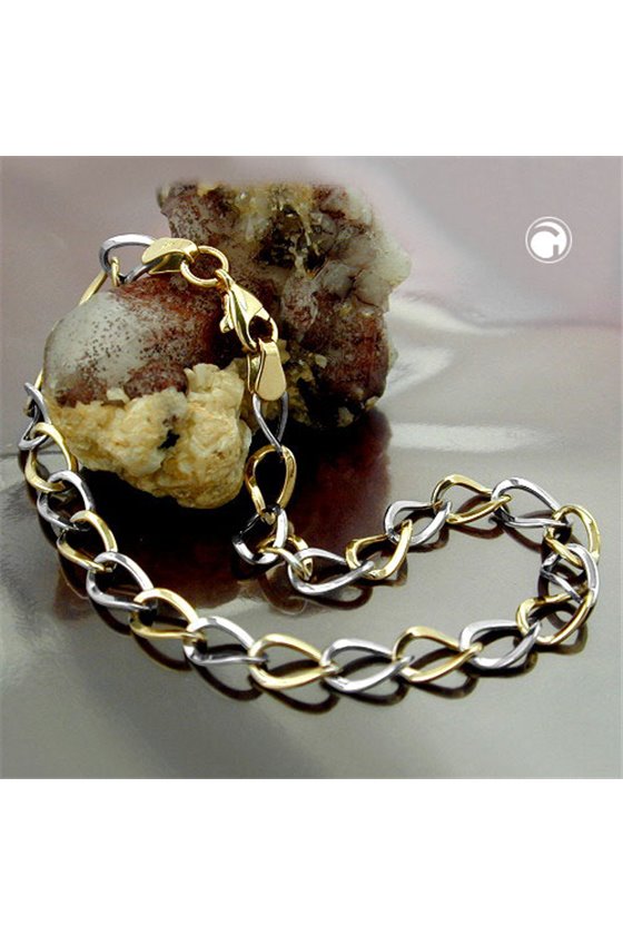 BRACELET ANCHOR CHAIN OVAL 9K GOLD 19CM