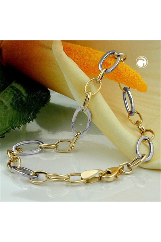 BRACELET ANCHOR CHAIN OVAL 9K GOLD 19CM