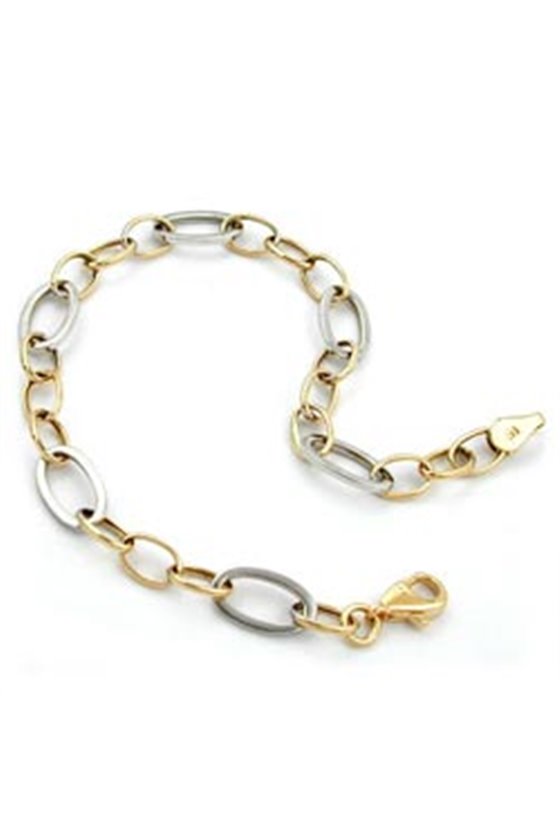 BRACELET ANCHOR CHAIN OVAL 9K GOLD 19CM