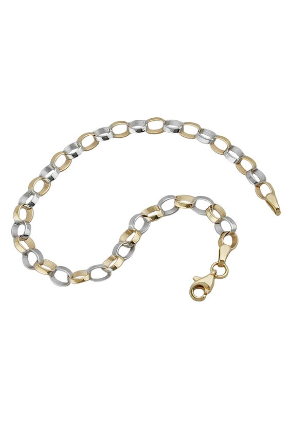 BRACELET ANCHOR CHAIN OVAL 9K GOLD 19CM