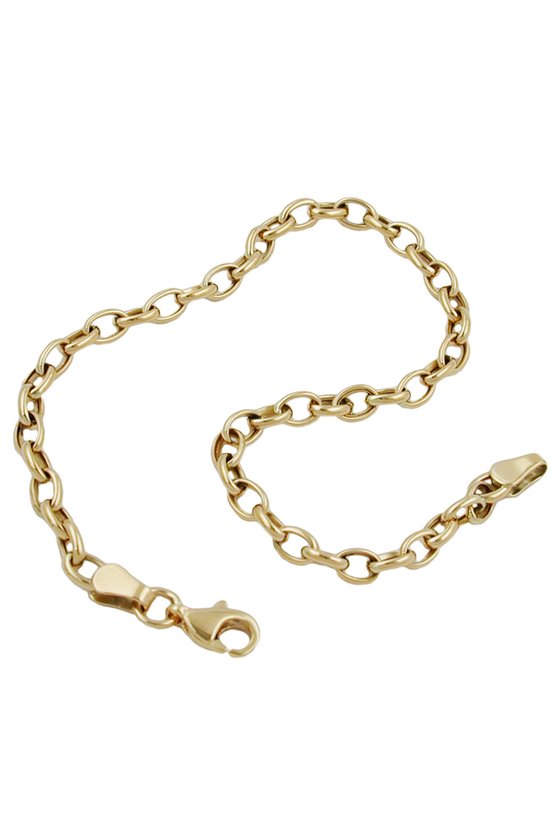 BRACELET ANCHOR CHAIN OVAL 9K GOLD 19CM