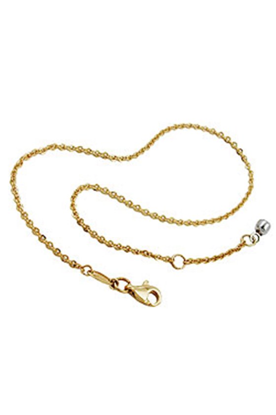 ANKLE CHAIN BALL TAG 9K GOLD 25CM