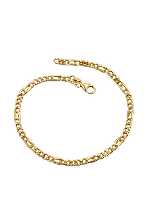 BRACELET FIGARO CHAIN 19CM 9K GOLD