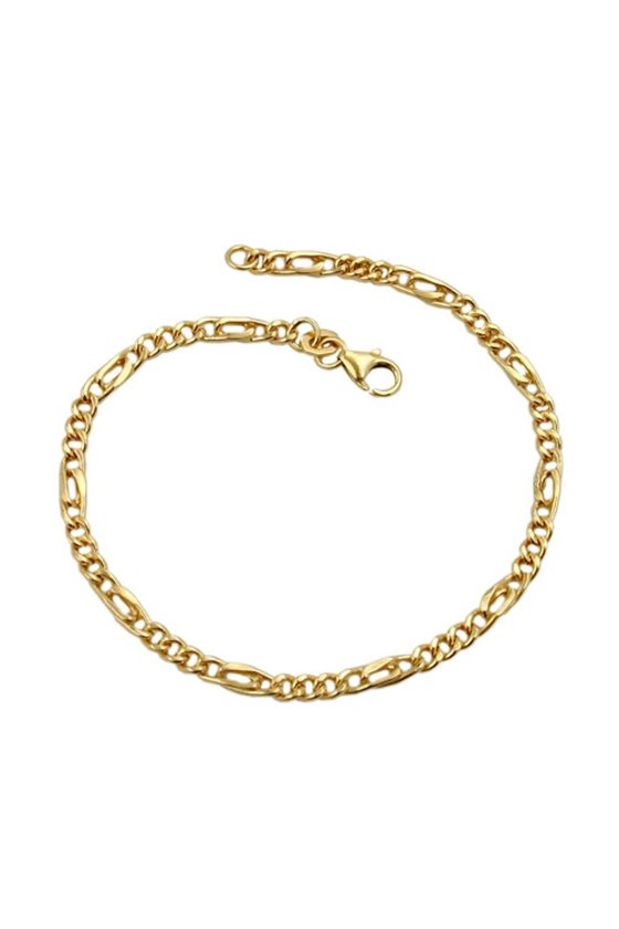 BRACELET FIGARO CHAIN 19CM 9K GOLD
