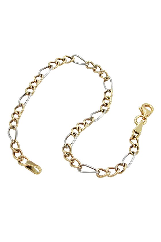 BRACELET FIGARO CURB CHAIN 9K GOLD