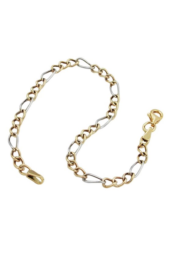 BRACELET FIGARO CURB CHAIN 9K GOLD