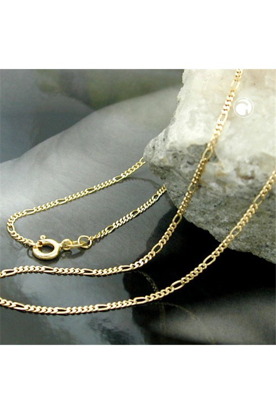 NECKLACE FIGARO CHAIN 45CM 9K GOLD