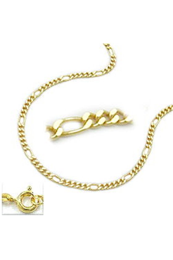 NECKLACE FIGARO CHAIN 45CM 9K GOLD