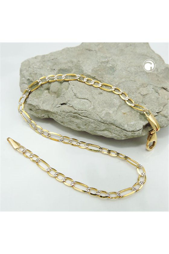 BRACELET FIGARO CHAIN 19CM 14K GOLD