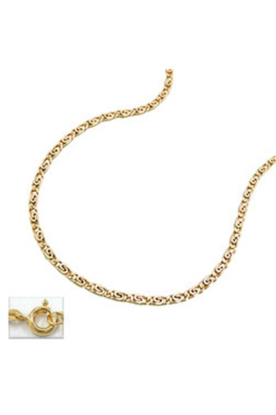 NECKLACE S-CURB CHAIN 42CM 14K GOLD