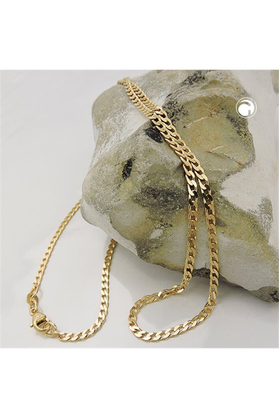 NECKLACE OPEN CURB 45CM 14K GOLD