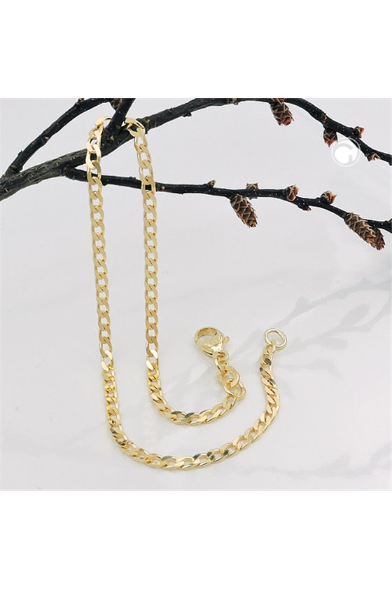 BRACELET 18.5CM OPEN CURB 14K GOLD