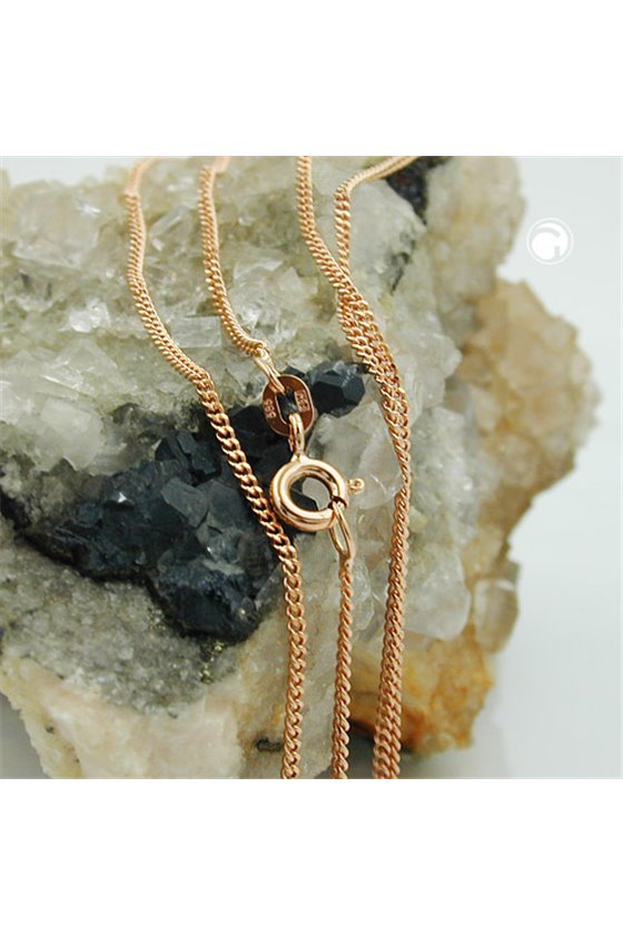 CHAIN CURB 45CM 14K REDGOLD