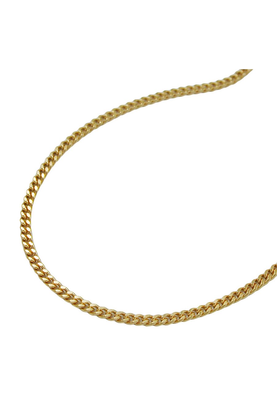 NECKLACE CURB CHAIN 2X DIAMOND CUT 9K GOLD 50CM