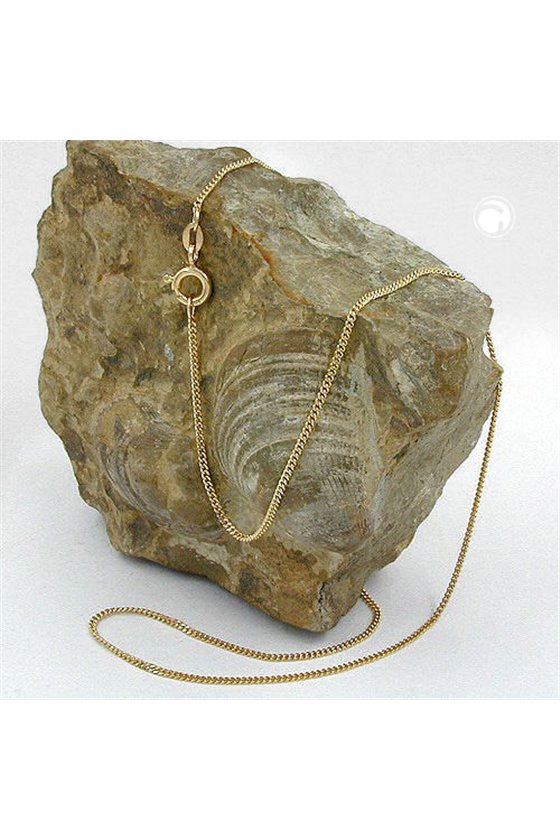 NECKLACE CURB CHAIN 2X DIAMOND CUT 8K GOLD 42CM